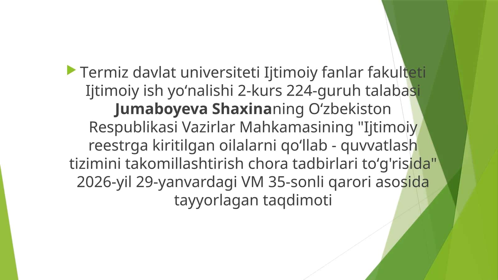 Vazirlar Mahkamasi qarori