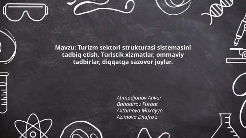 Turizm sektori strukturasi sistemasini tadbiq etish
