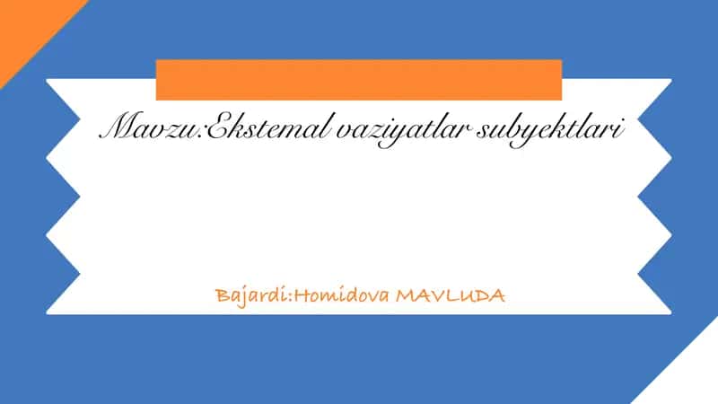 Ekstremal vaziyatlar subyektlari