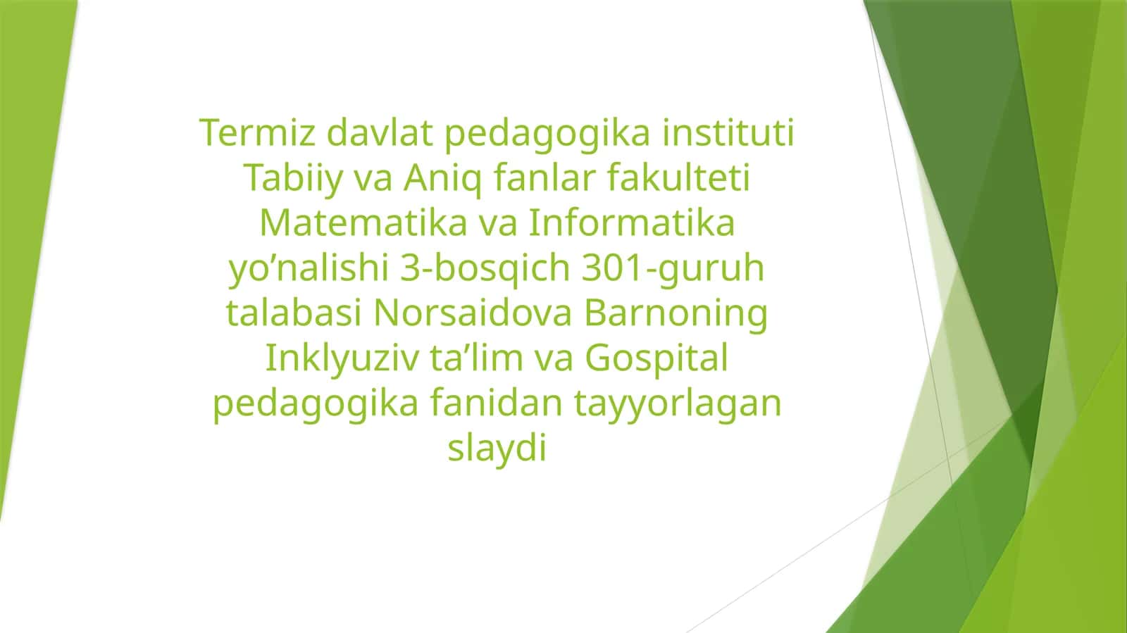 Inklyuziv ta'limning amaliyotga joriy etish algoritmlari