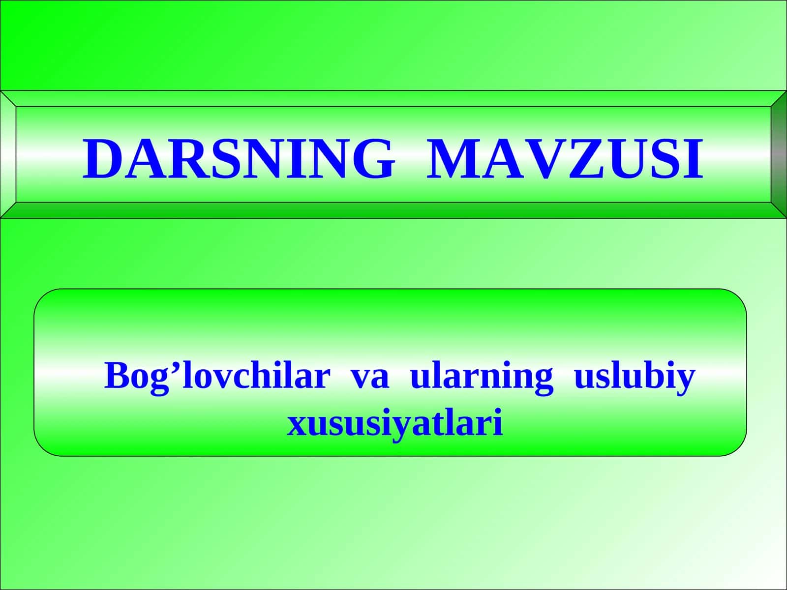 DARSNING MAVZUSI