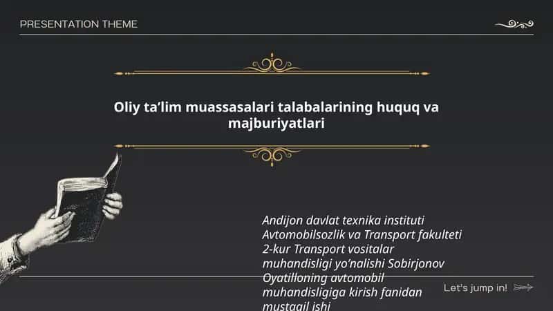 Oliy taʼlim muassasalari talabalarining huquq va majburiyatlari