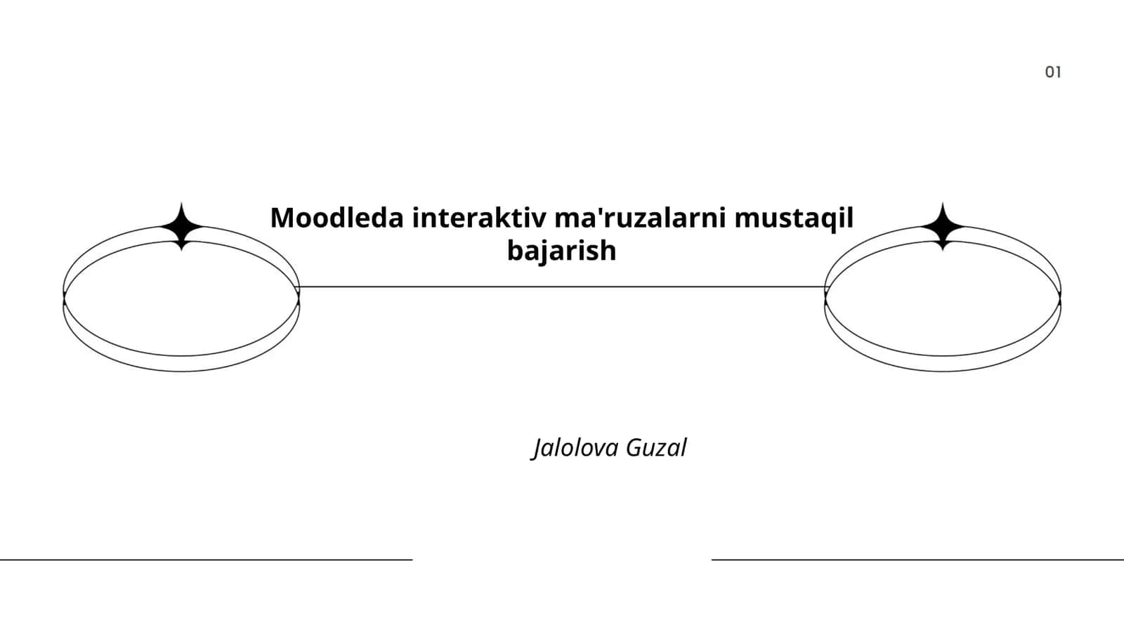 Moodle interaktiv ma'ruzalarni mustaqil bajarish