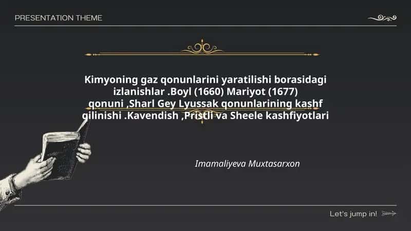 Kimyoning gaz qonunlarini yaratilishi