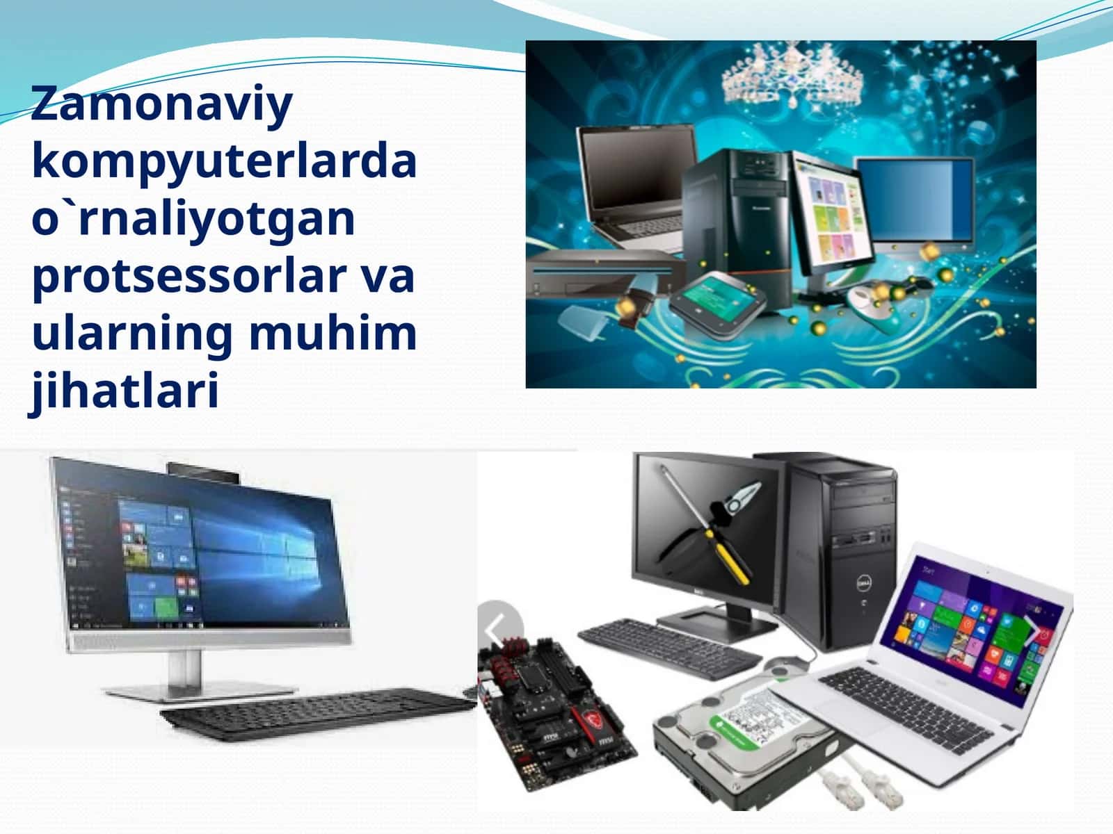 Zamonaviy kompyuterlarda o'rnaliyotgan protsessorlar va ularning muhim jihatlari