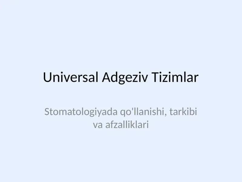 adgeziv tizim