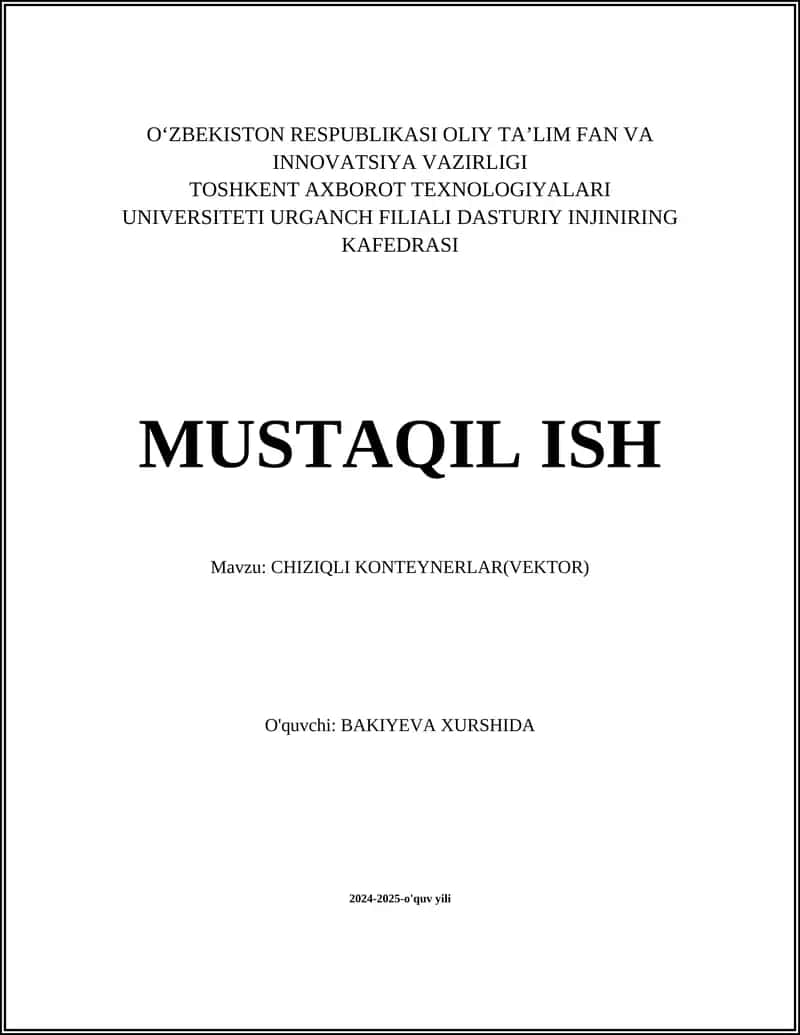 CHIZIQLI KONTEYNERLAR(VEKTOR)