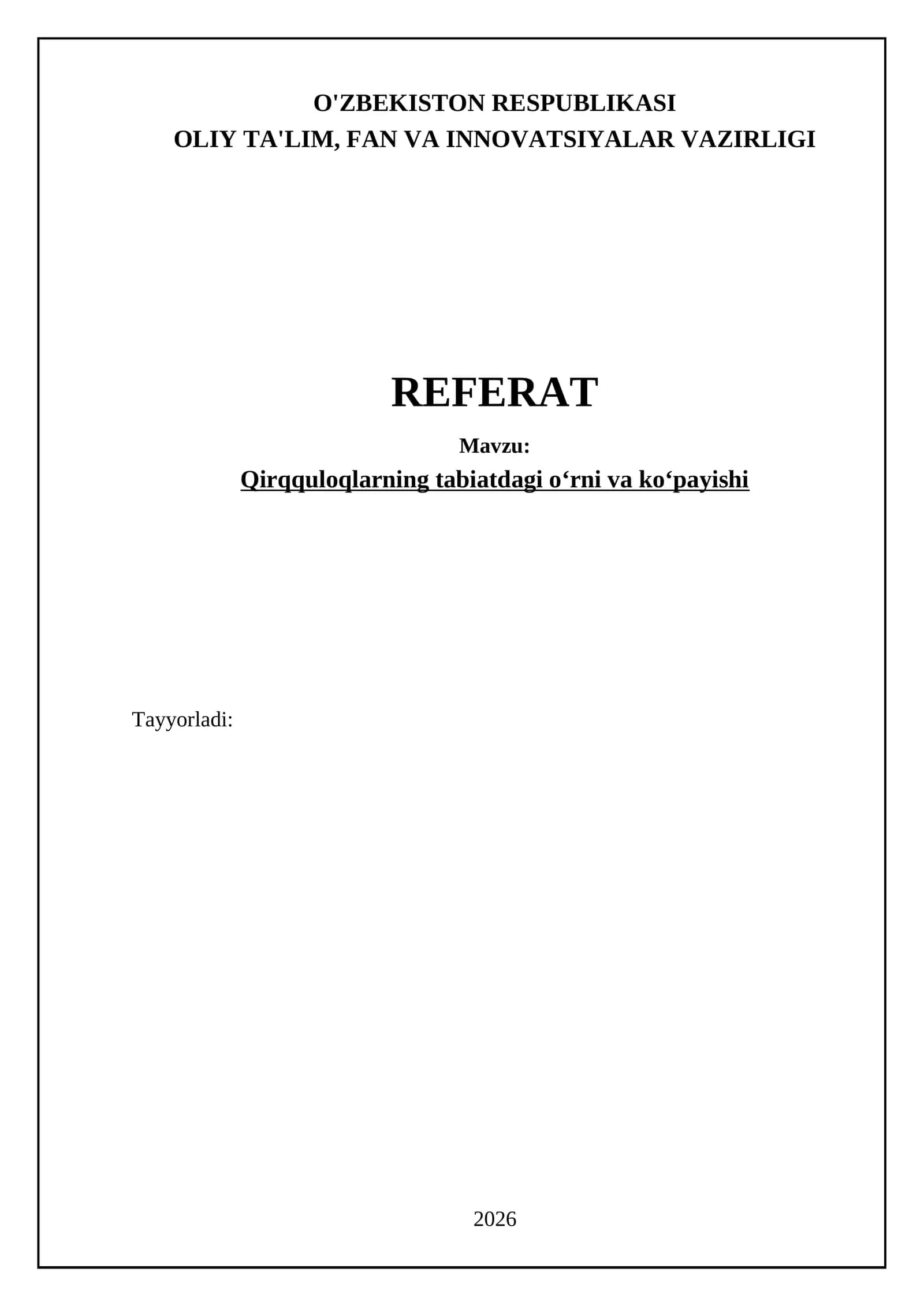 Qirqquloqlarning ekologik ahamiyati