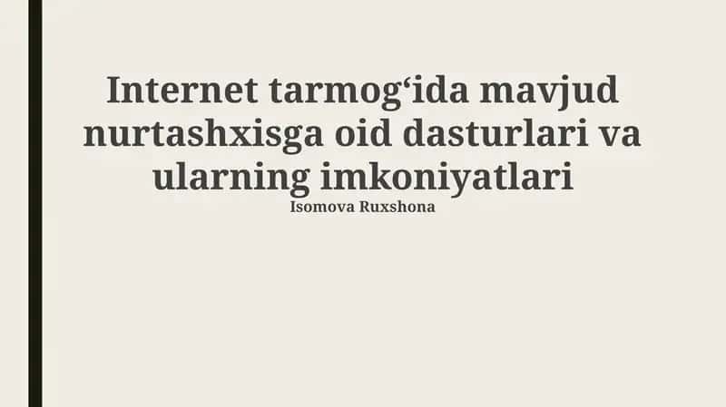 Internet-asosidagi Diagnostika Dasturlari