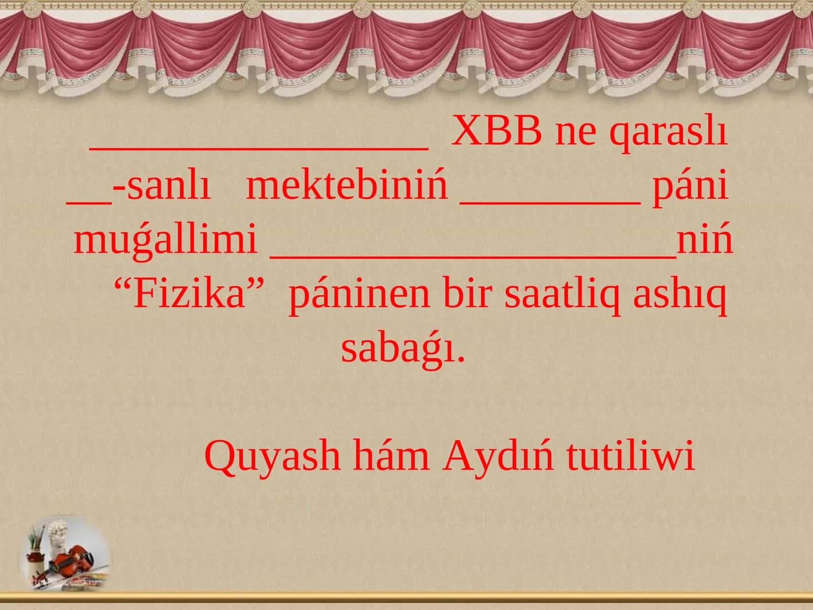 Fizika Sabaq Ashig'i
