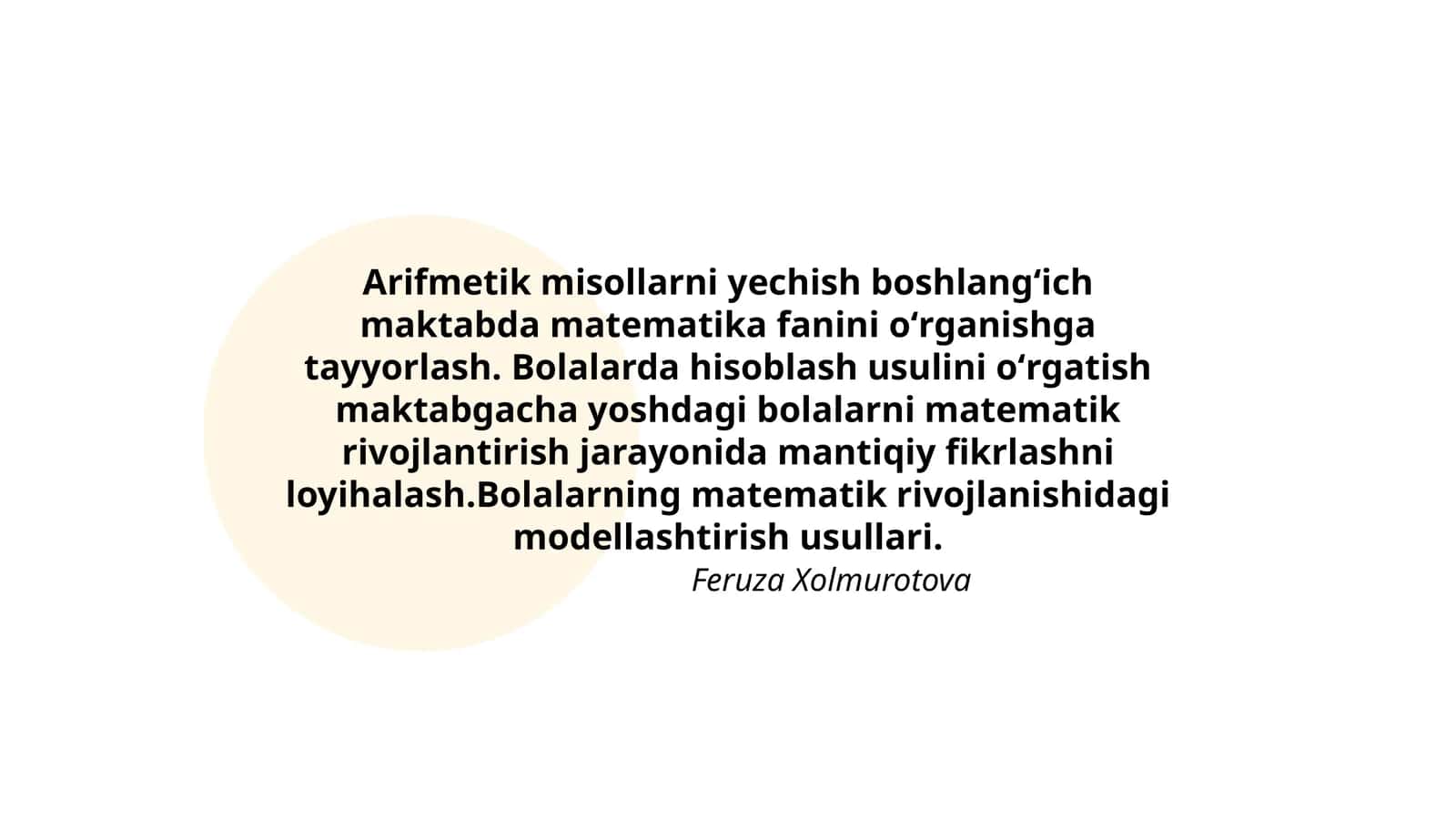Arifmetik misollarni yechish