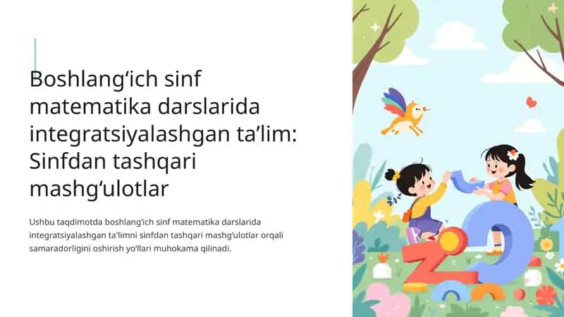 Boshlang‘ich sinf matematika darslarida integratsiyalashgan ta’lim