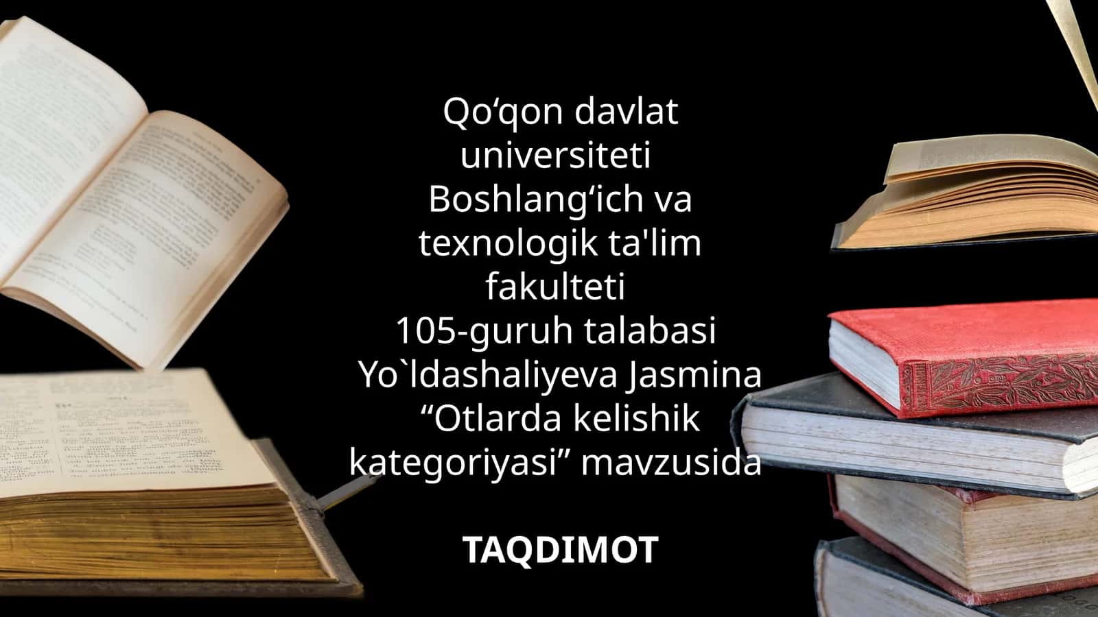 Otlarda kelishik kategoriyasi mavzusida