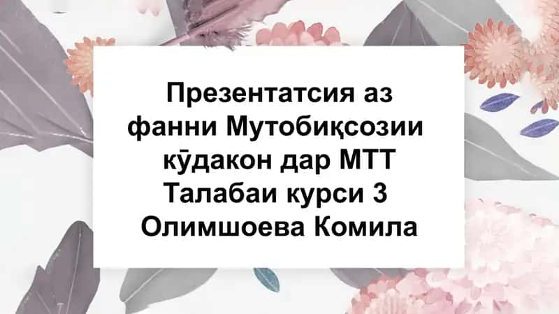 Оила ва вазифаҳои асосии он