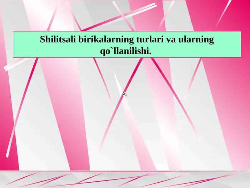 Shilitsali birikalarning turlari va ularning qo`llanilishi.