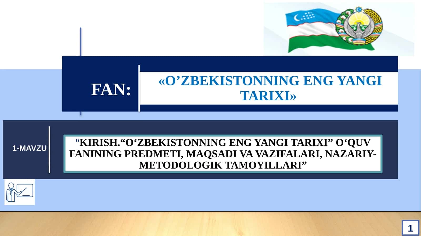 «O’ZBEKISTONNING ENG YANGI TARIXI» FAN: