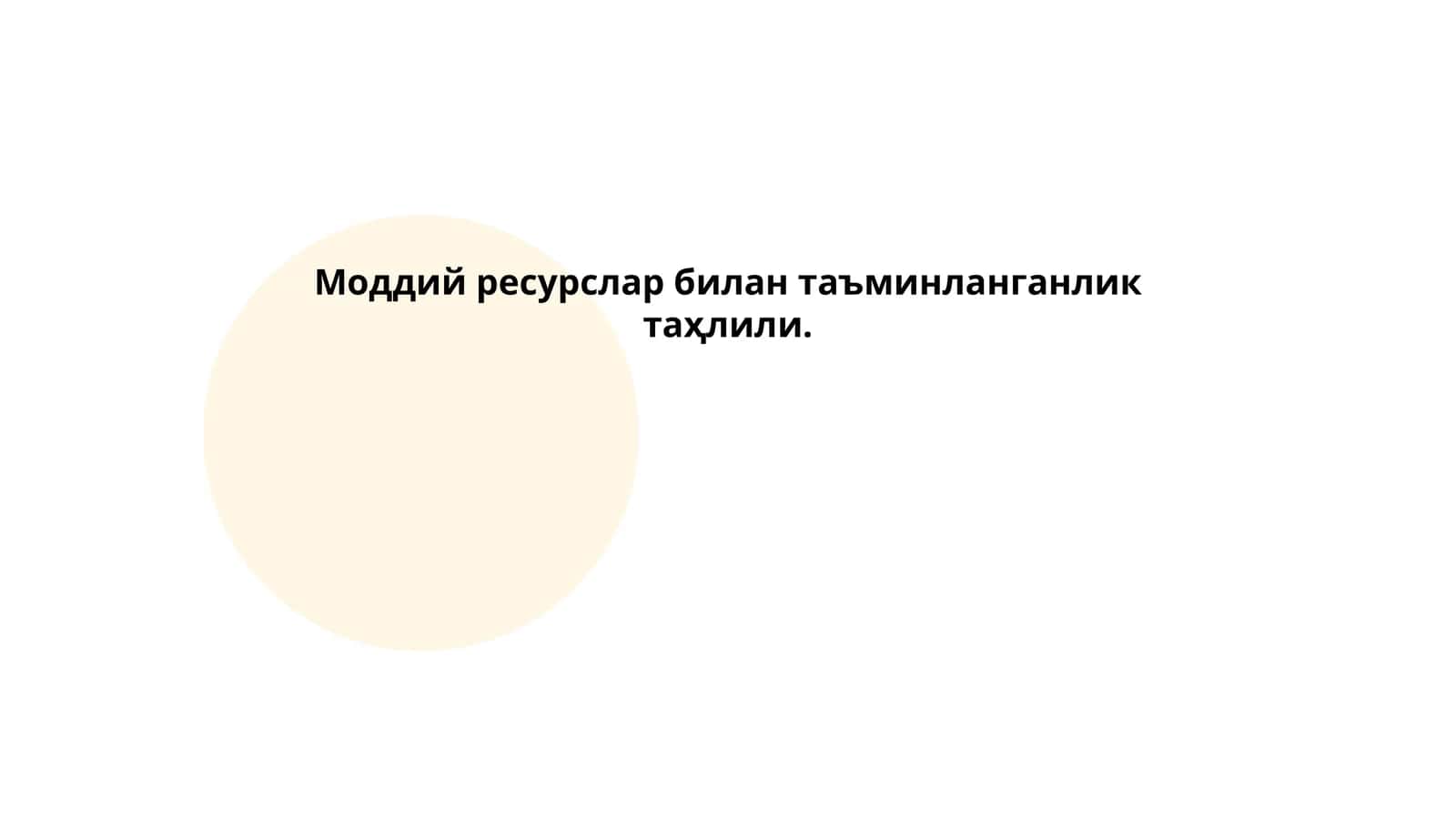 Моддий ресурсларнинг таснифи