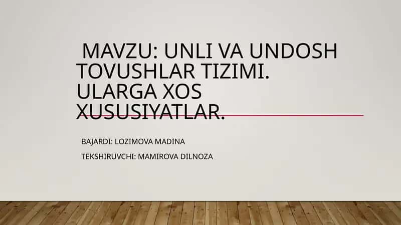 Unli vaundoshtovushlar tizimi