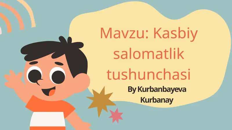 Kasbiy salomatlik tushunchasi