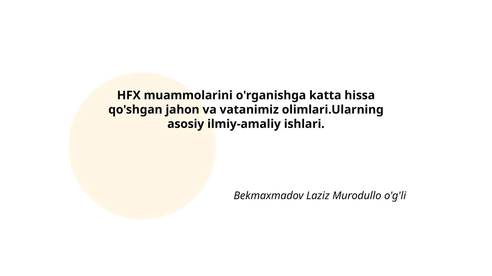 Abu Rayxоn Beruniy va uning HFX bo'yicha ilmiy ishlari
