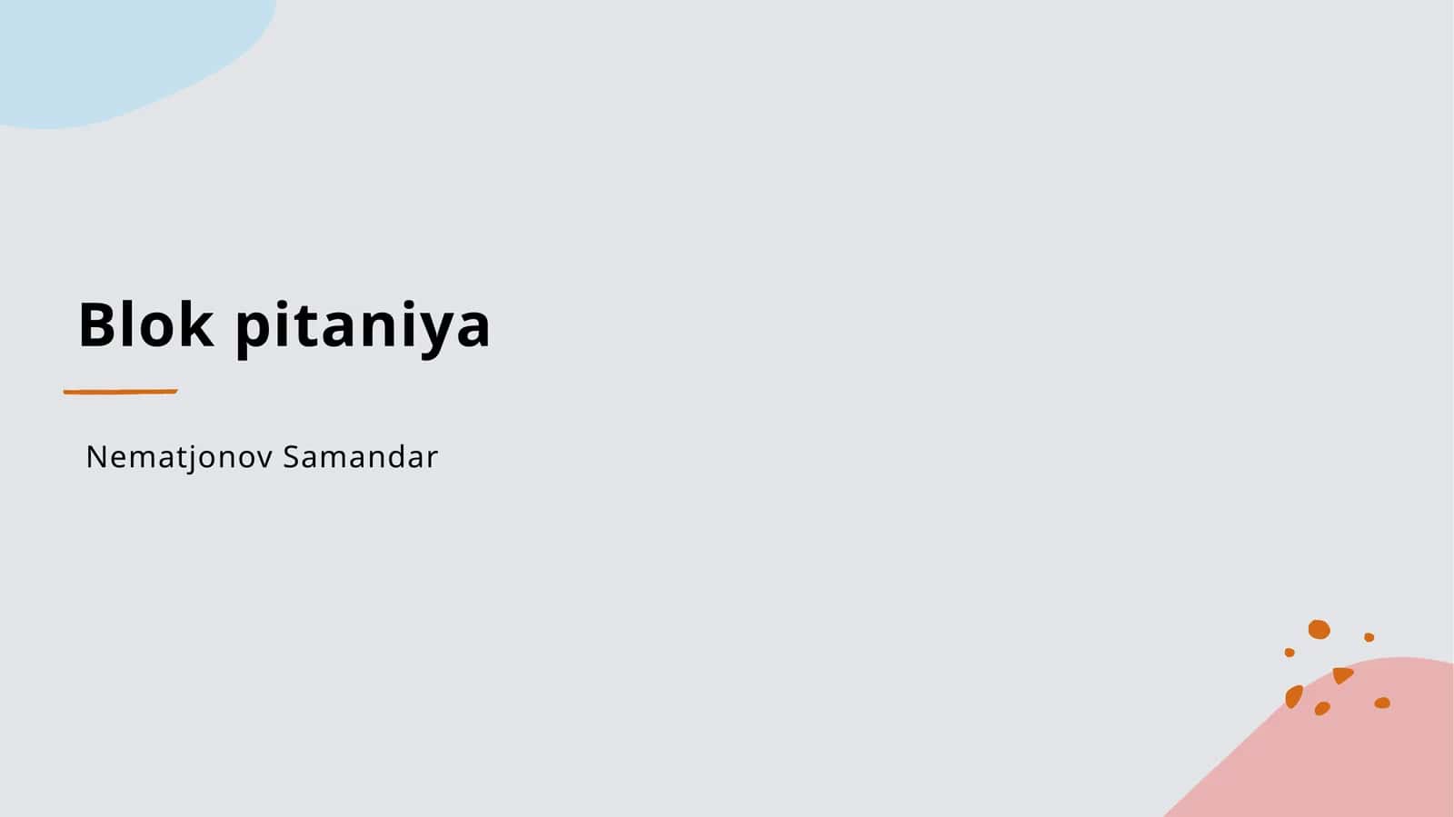 Blok pitaniya