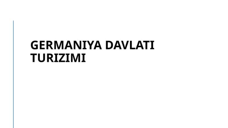 Germaniya davlati turizimi