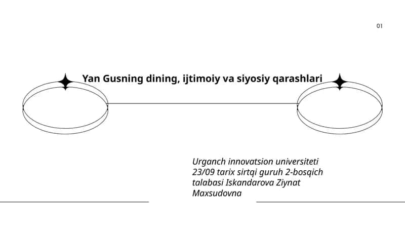 Yan Gusning dining, ijtimoiy va siyosiy qarashlari