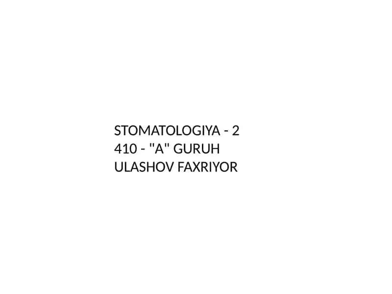 STOMATOLOGIYA-2
