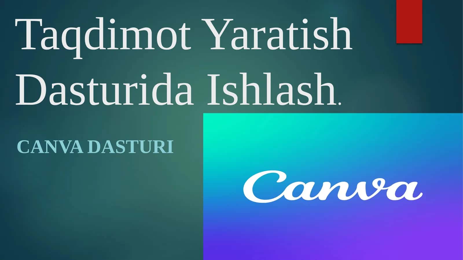 TaqdimotYaratishDasturidaIshlash
