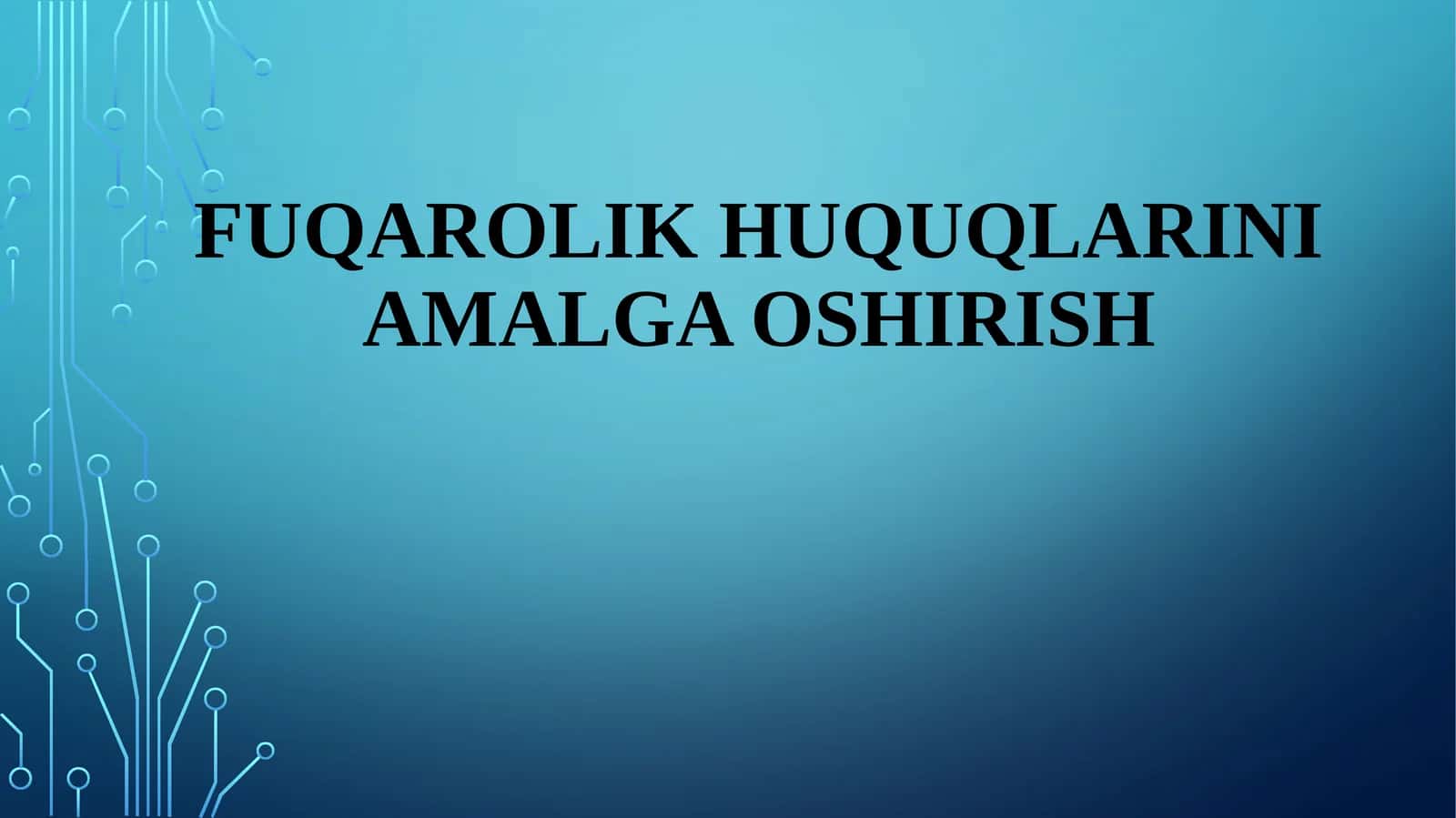 Fuqarolik huquqlarining amalga oshirilishi