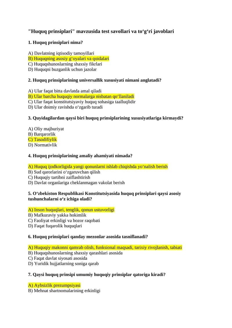Huquq prinsiplari