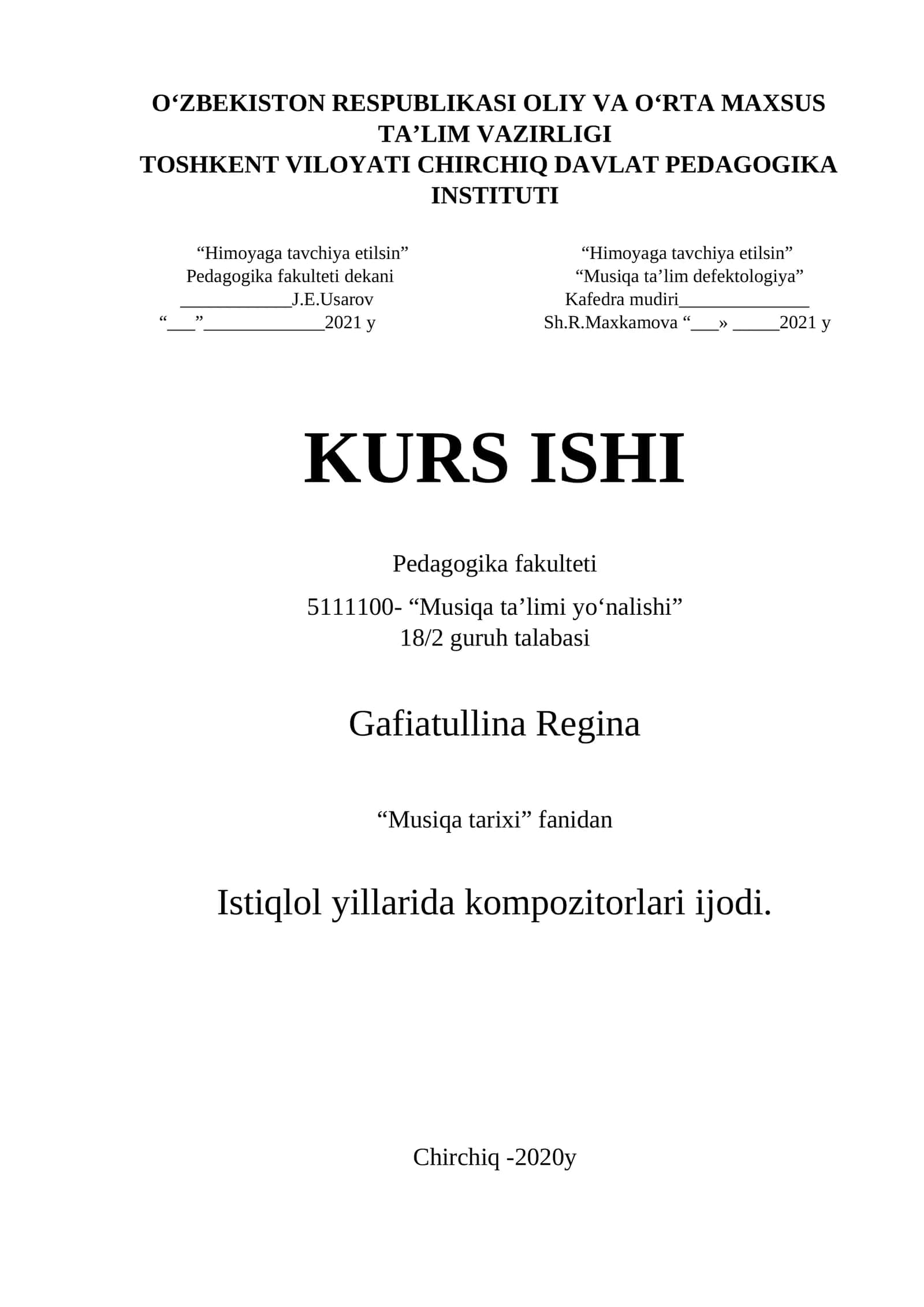 Istiqlol yillarida kompozitorlari ijodi
