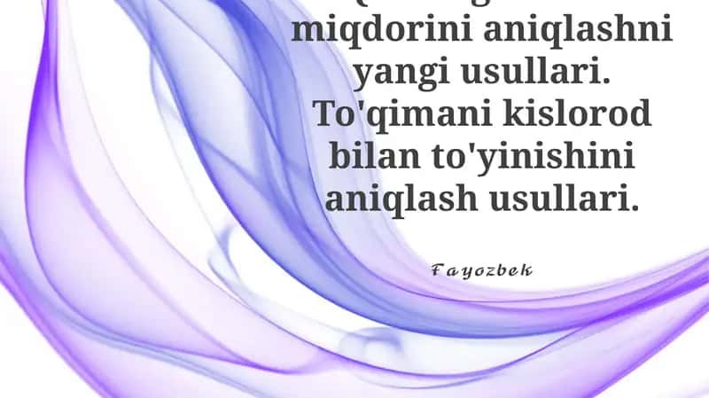 To'qima kislorod to'yinganligini o'lchash usullari