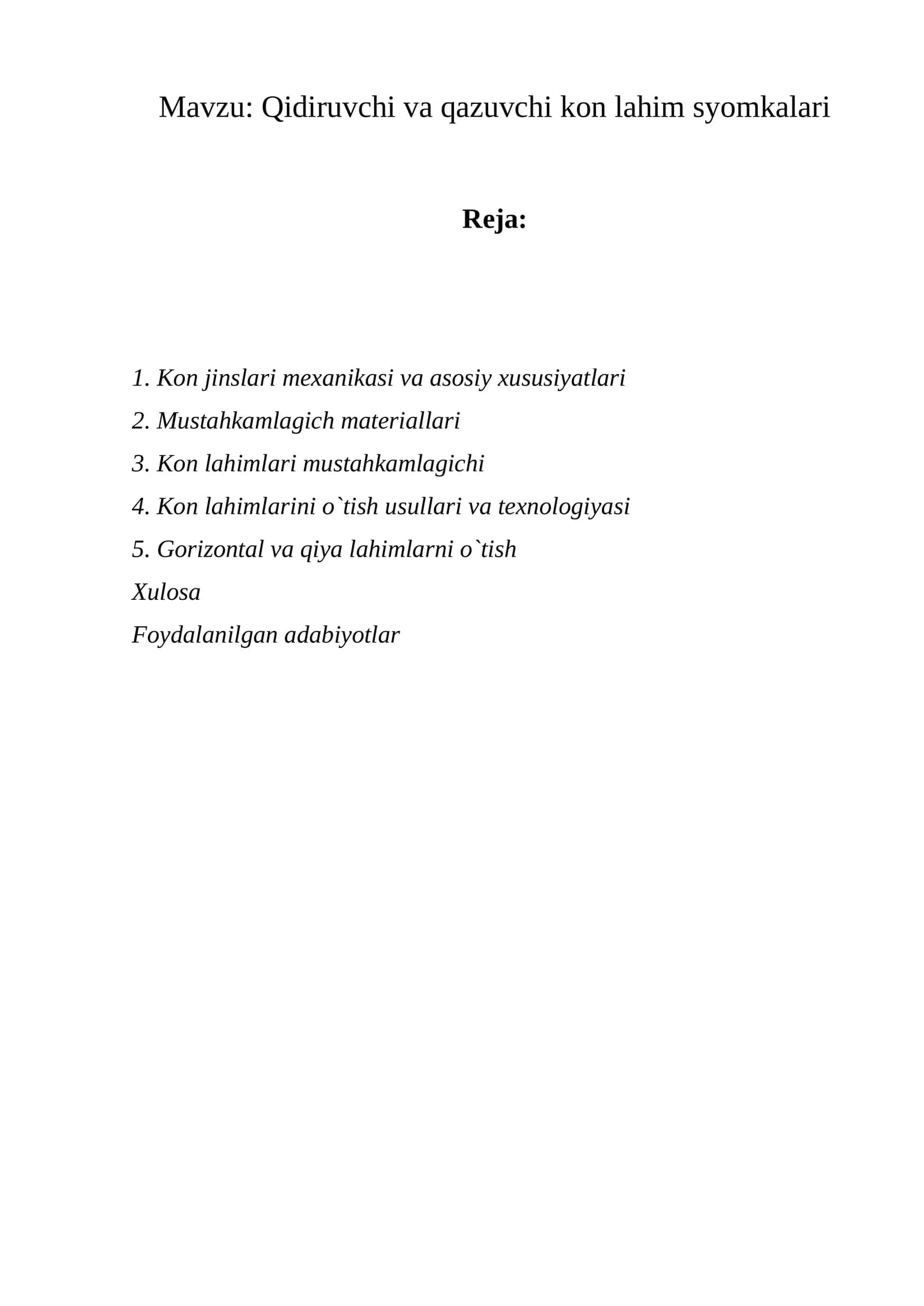 Qidiruvchi va qazuvchi kon lahim syomkalari