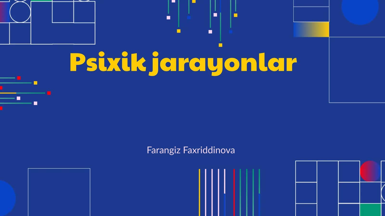 Psixik jarayonlar