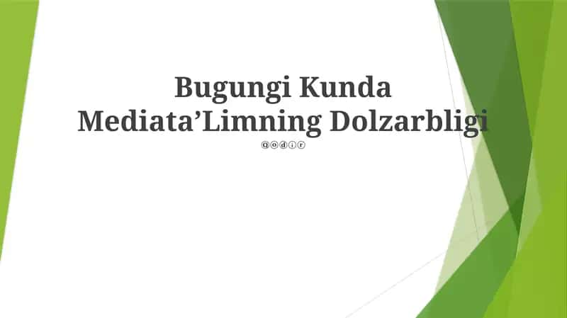 Mediata’Limning Dolzarbligi