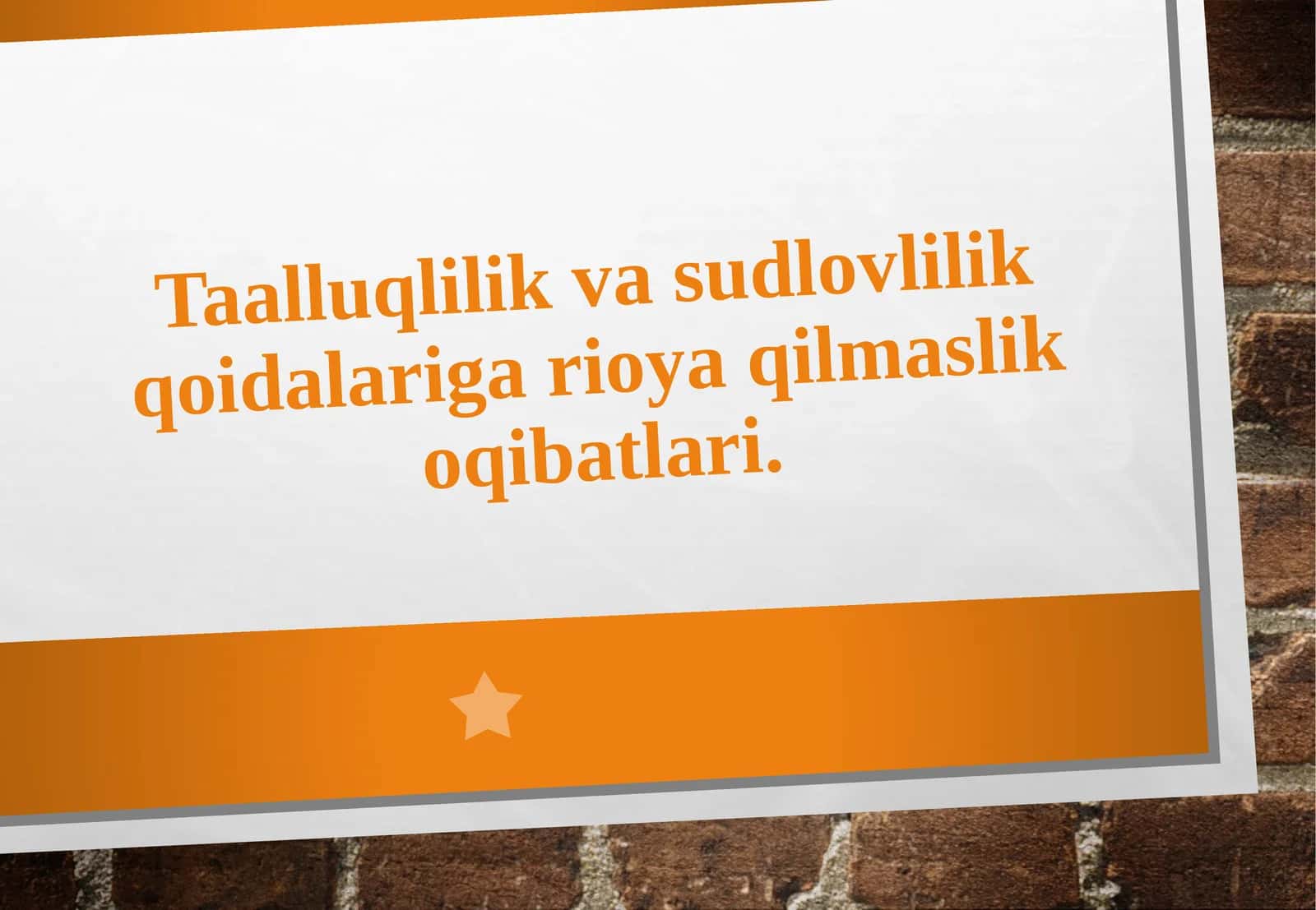 Taalluqlilik vasudlovlilik qoidalariga rioya qilmashlik oqibatlari