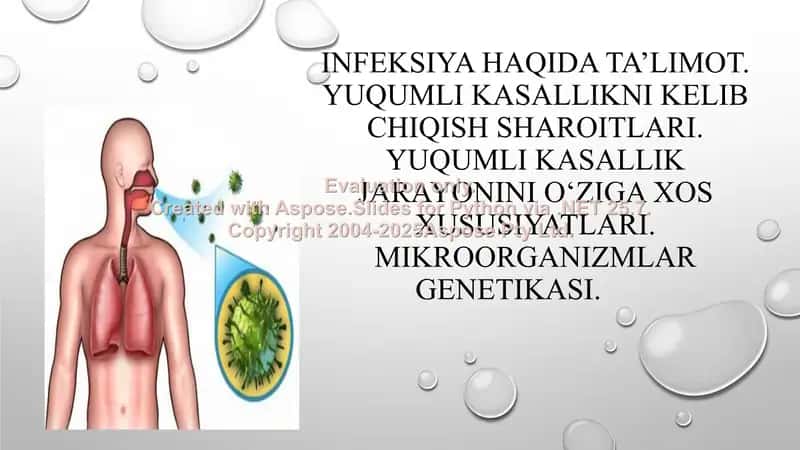 INFEKSIYA HAQIDA TA’LIMOT
