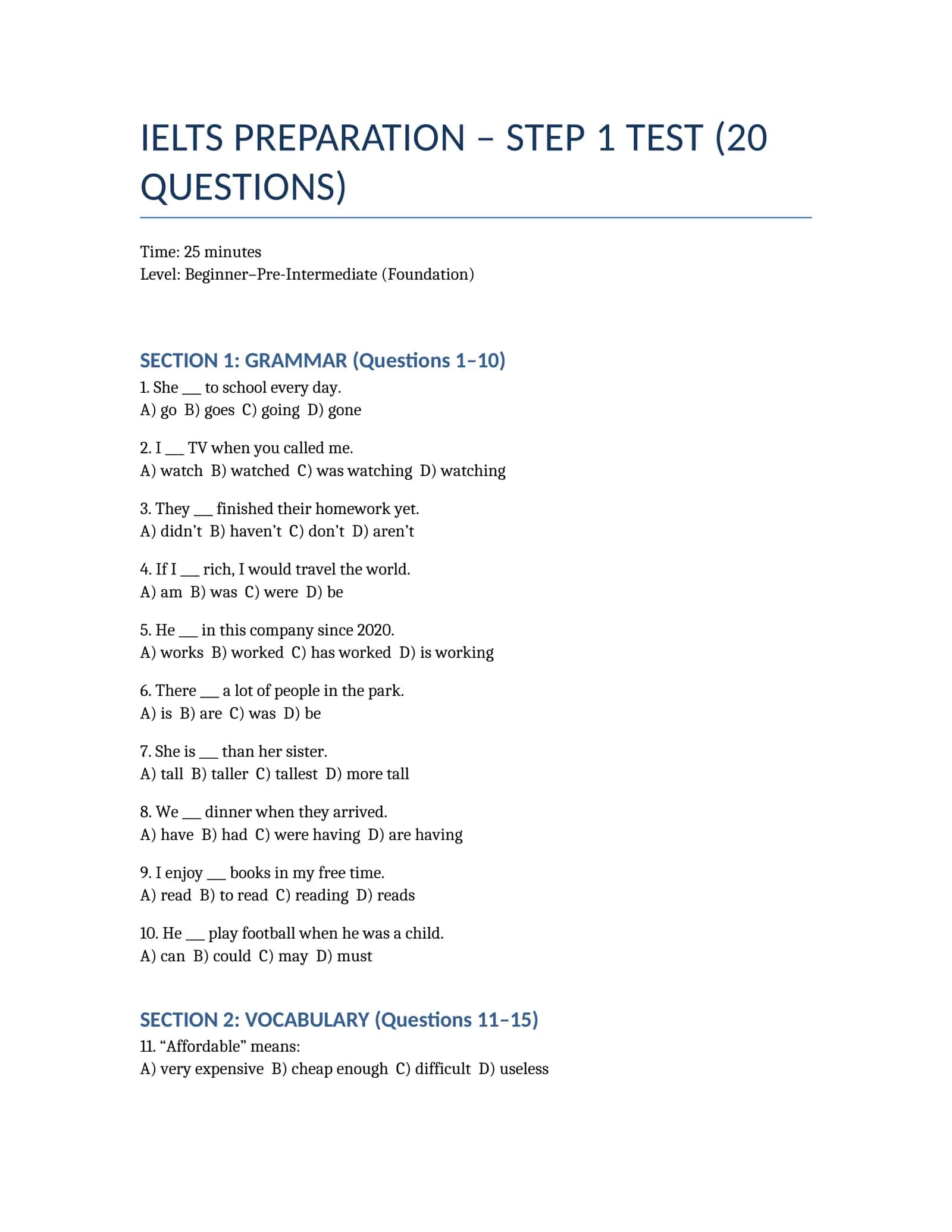 IELTS 8+