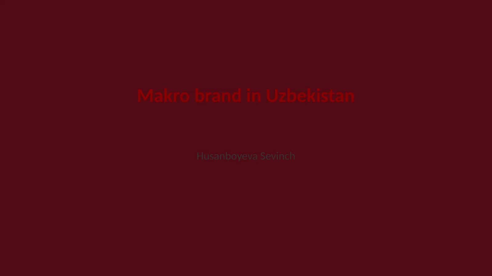 Makro brand in Uzbekistan
