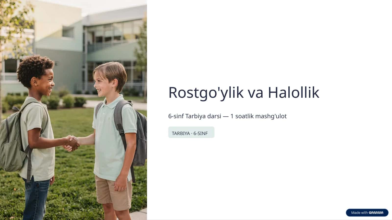 Rostgo'ylik va Halollik