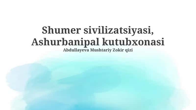 Ashurbanipal kutubxonasi