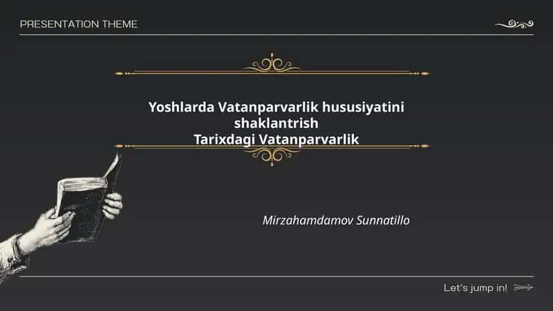 Vatanparvarlik hususiyatini shaklantrish