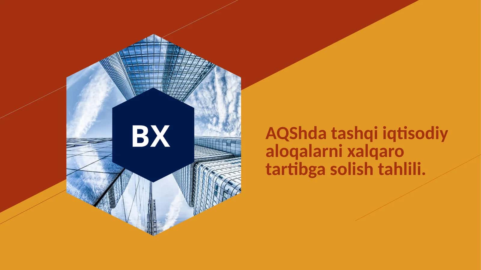 AQShda tashqi iqtisodiy aloqalarni xalqaro tartibga solish tahlili.