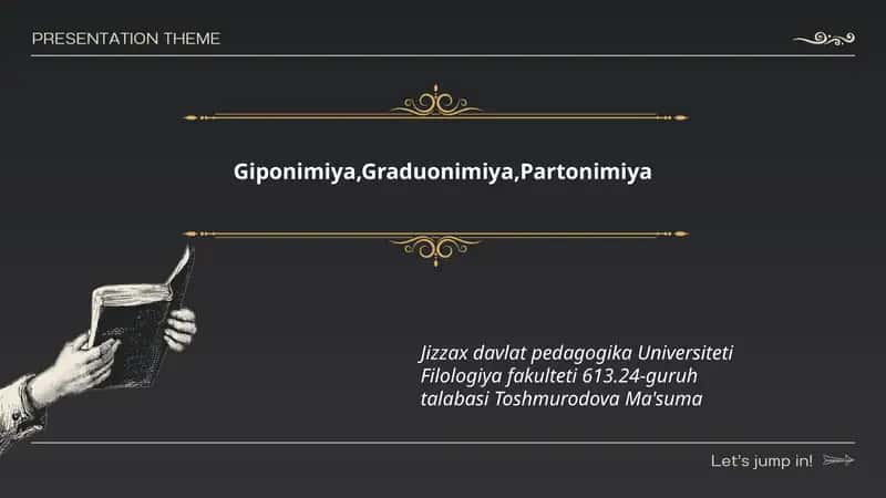 Giponimiya,Graduonimiya,Partonimiya