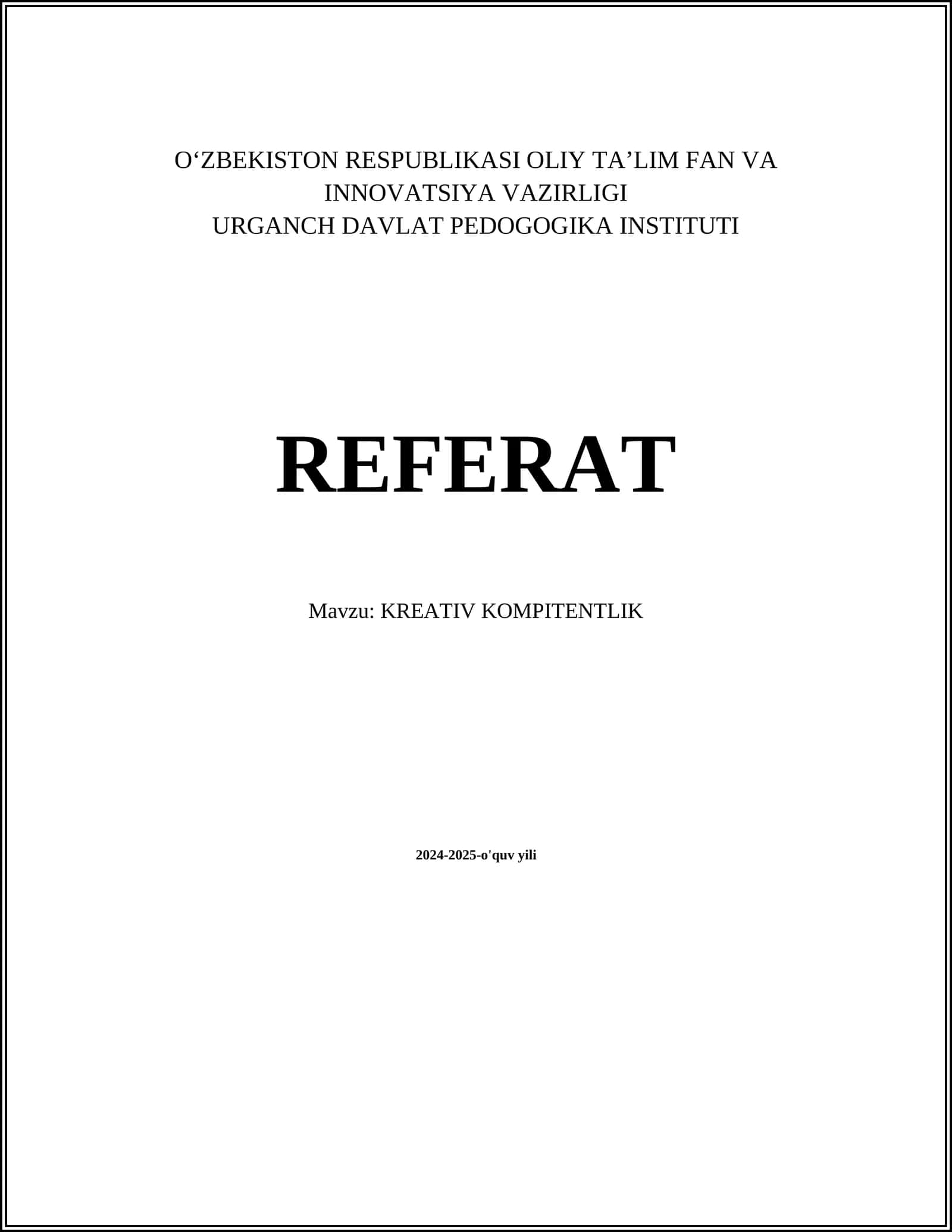 KREATIV KOMPITENTLIK