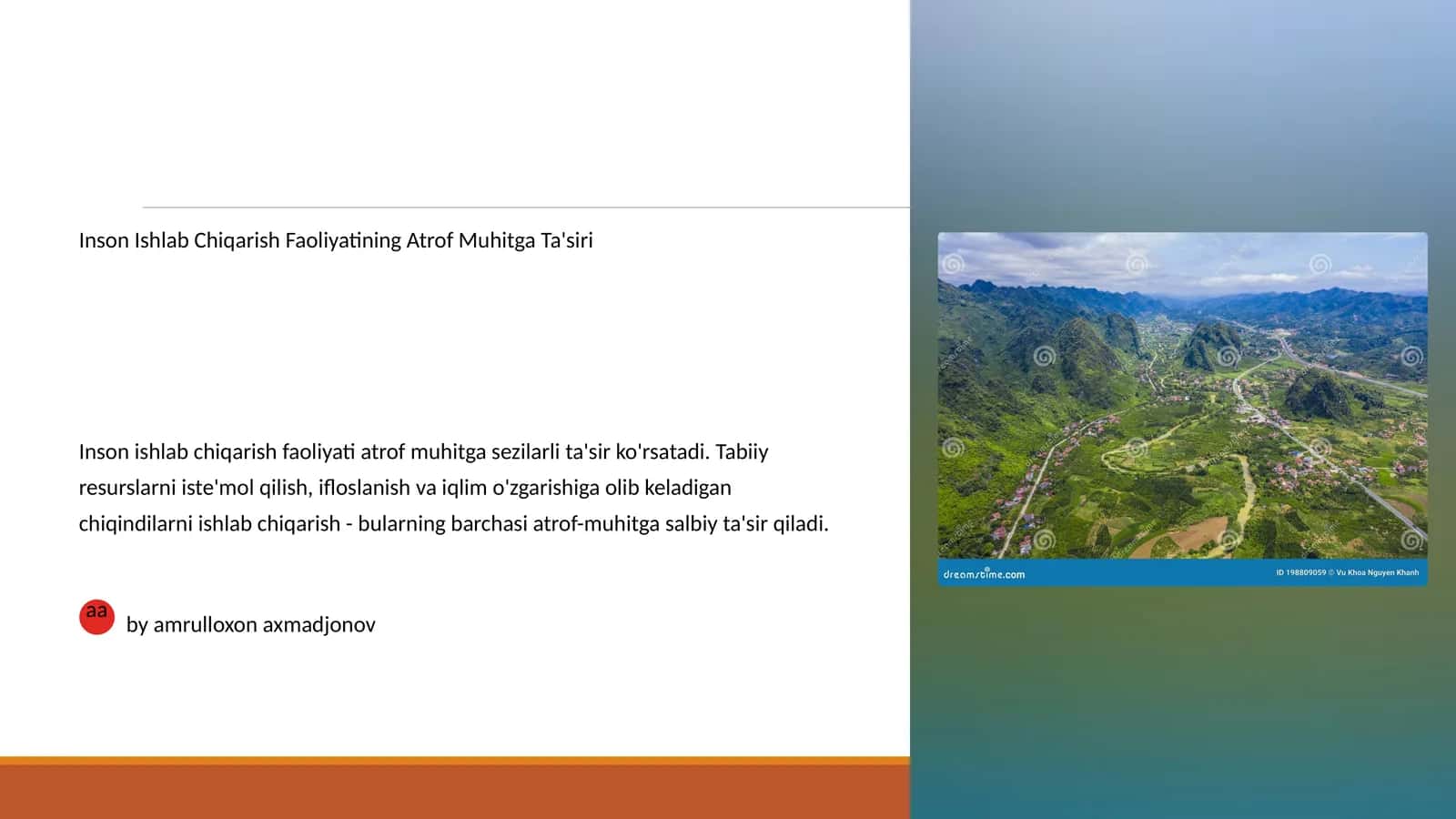 Inson Ishlab Chiqarish Faoliyatining Atrof Muhitga Ta'siri
