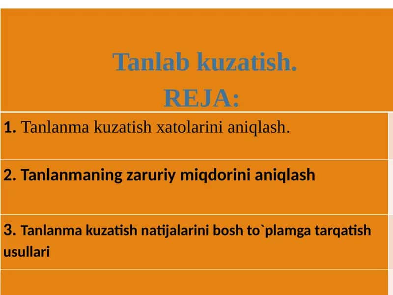 Tanlab kuzatish