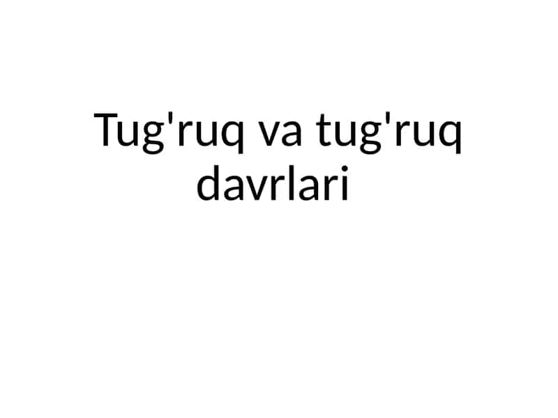Tug'ruqvatug'ruqdavrlari