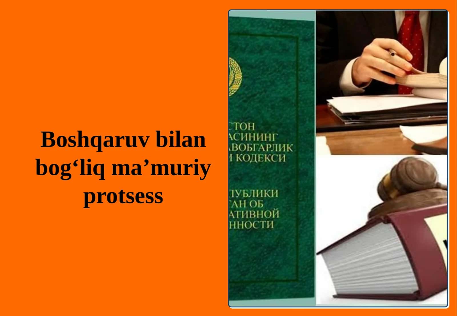 Boshqaruv bilan bog‘liq ma’muriy protsess